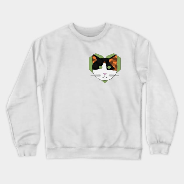 Geometric Calico Cat Crewneck Sweatshirt by Kali Farnsworth